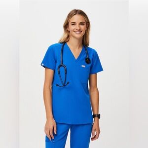 FIGS Catarina 1-Pocket Scrub Top Royal Blue Size M EUC